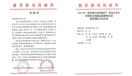喜報(bào)！武威職業(yè)技術(shù)大學(xué)“推普助力·鄉(xiāng)村振興”暑期社會(huì)實(shí)踐團(tuán)隊(duì)獲評(píng)全國(guó)優(yōu)秀團(tuán)隊(duì)